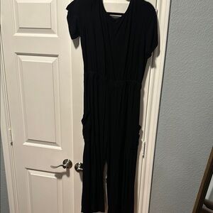 Black Short Sleeve Jumpsuit